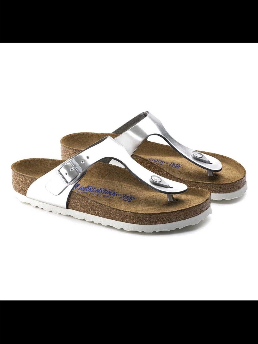 Birkenstock Women's Gizeh Thong Sandal - Silver Metallic